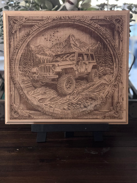 Laser Etched Rectangular Wall Plaque