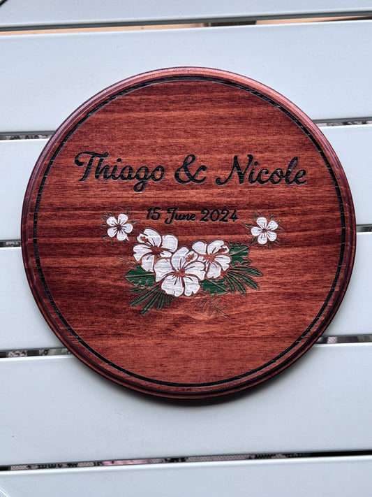 12” Round Etched Wall Plaque