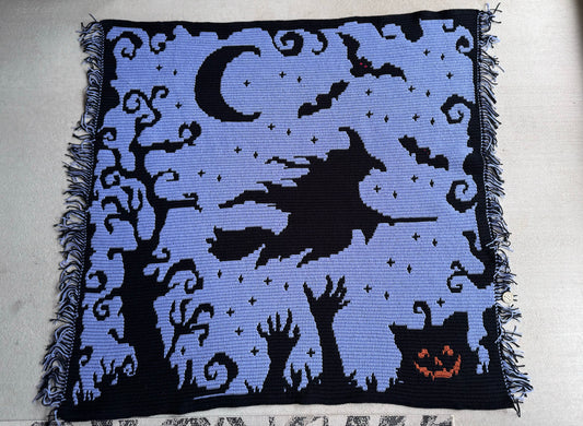 Crochet Mosaic Halloween Blanket